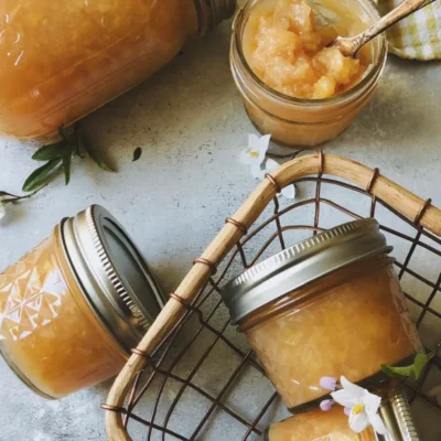 Ginger Peach Jam No Pectin Needed