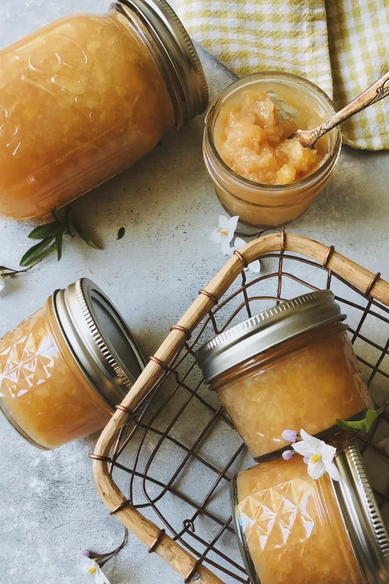 Ginger Peach Jam No Pectin Needed