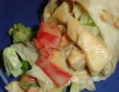 Ginger-Peanut Chicken-Salad Wraps Cooking