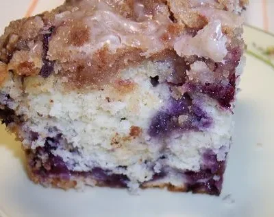 Glazed Blueberry Buckle