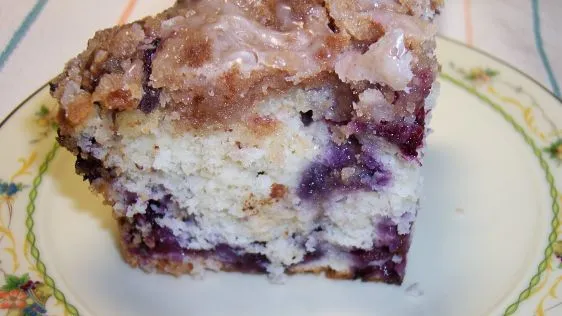 Glazed Blueberry Buckle