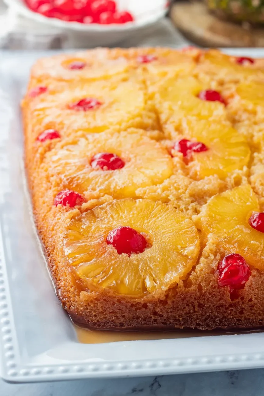 Glazed Pineapple Upside Down Cake