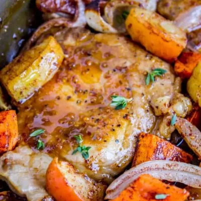 Glazed Pork Chops And Apples