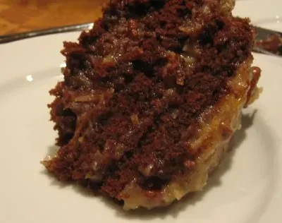 Glossy German Chocolate Cake