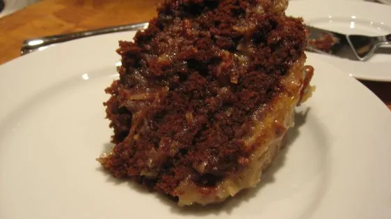 Glossy German Chocolate Cake