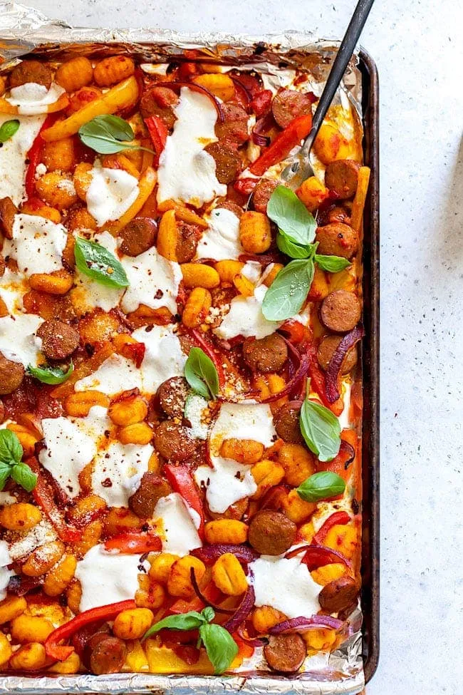 Gnocchi With Chicken Sausage, Bell Pepper, And