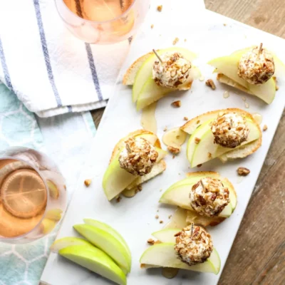 Goat Cheese And Tart Apple On French Bread