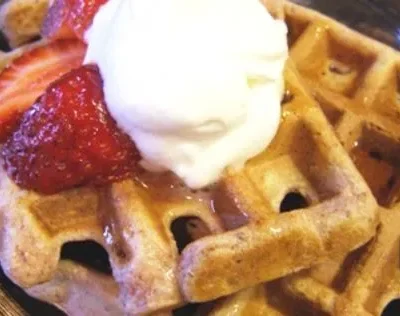 Good For You Strawberry Waffles