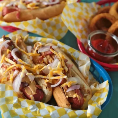 Gourmet Harissa-Onion Hot Dogs With