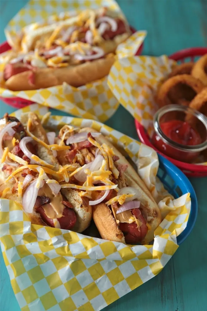 Gourmet Harissa-Onion Hot Dogs With