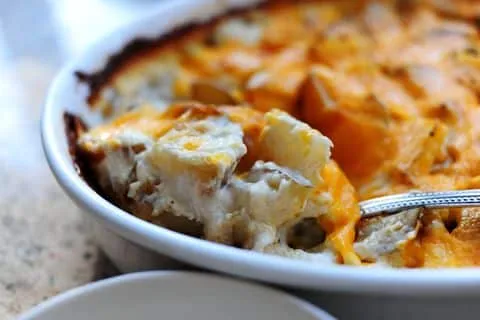 Grated Potato And Blue Cheese Casserole