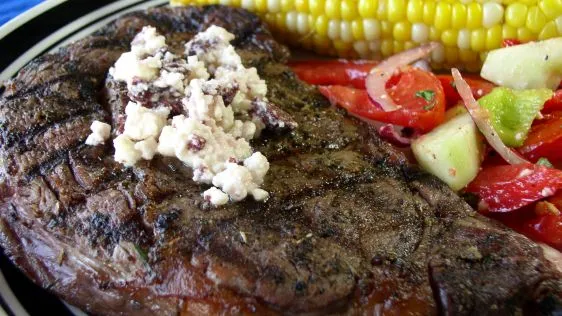 Grecian Skillet Rib Eyes