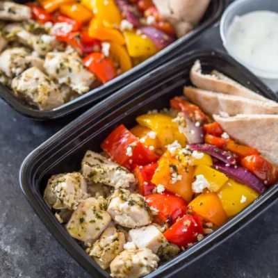 Greek Chicken Meal Prep Rice Bowls