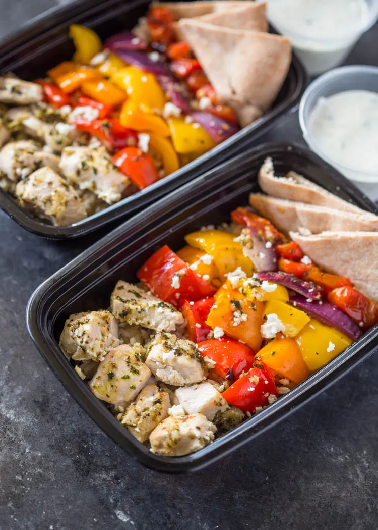 Greek Chicken Meal Prep Rice Bowls