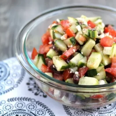 Greek Cucumber Tomato And Onion Salad