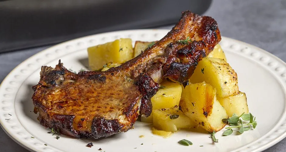 Greek Honey Lemon Pork Chops