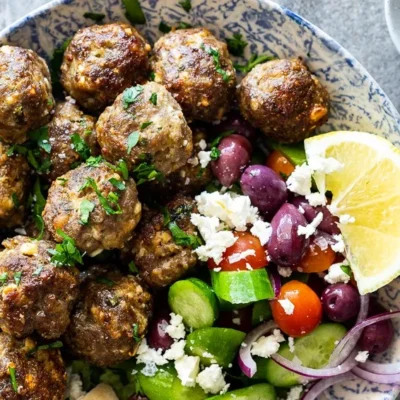 Greek Lamb &Amp; Feta Meatballs