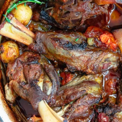 Greek Lamb Shanks Slow Cooker