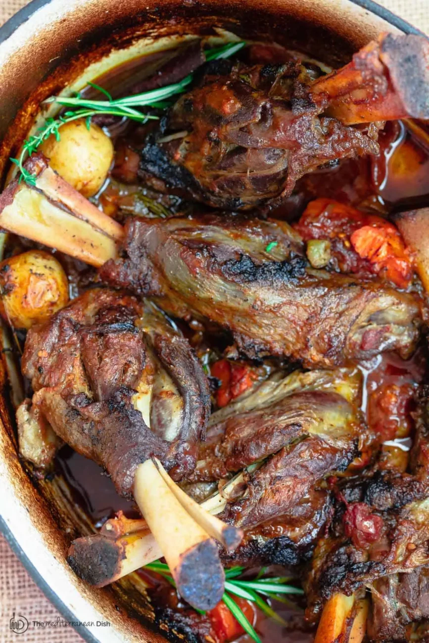 Greek Lamb Shanks Slow Cooker