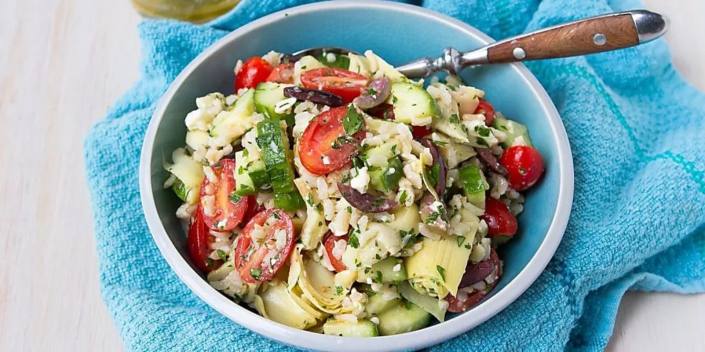 Greek Rice & Feta Salad