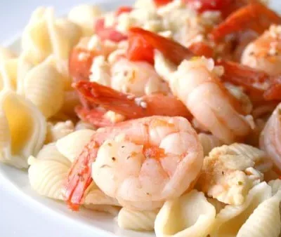 Greek Shrimp With Rigatoni