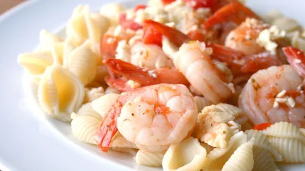 Greek Shrimp With Rigatoni