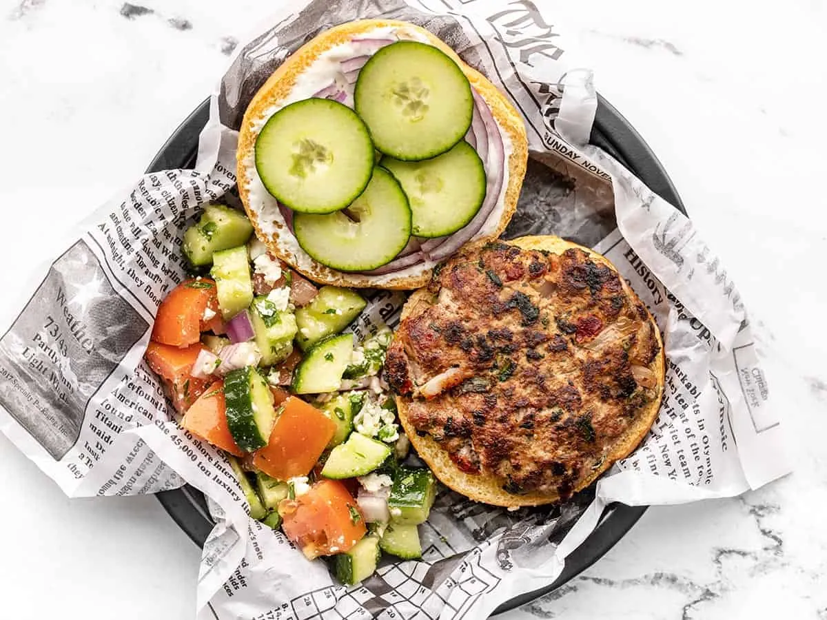 Greek Style Turkey Burgers