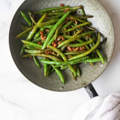 Green Beans With Bacon Balsamic Vinaigrette