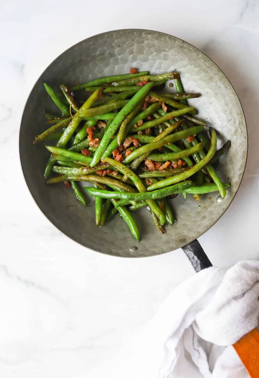 Green Beans With Bacon Balsamic Vinaigrette