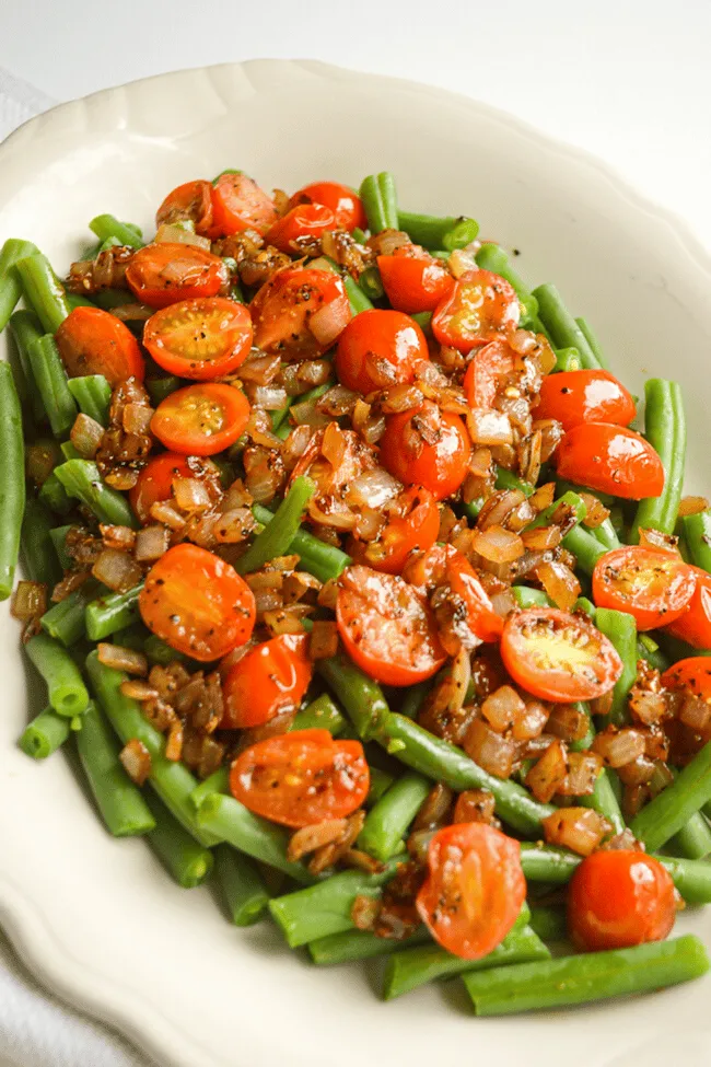 Green Beans With Caramelized Onions