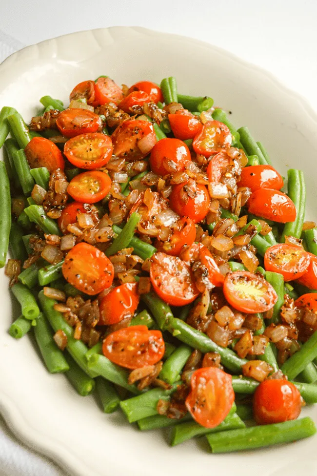 Green Beans With Caramelized Onions