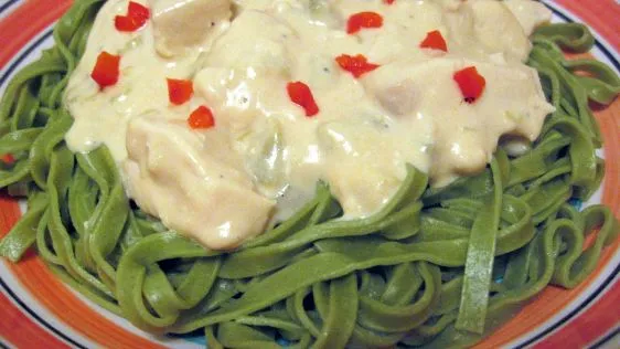 Green Chile Chicken Alfredo