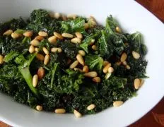 Green Kale With Raisins &Amp; Toasted Pine Nuts