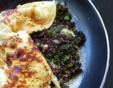 Green Onion And Mushroom Omelet