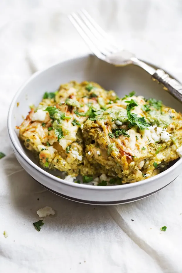 Green Tomatillo Enchilada Bake: A Flavorful Casserole Delight