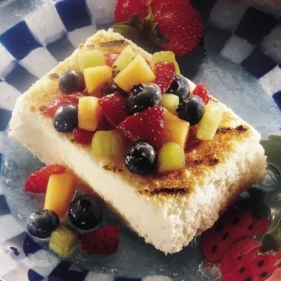 Grilled Angel Food Cake With Fresh Fruit Salsa