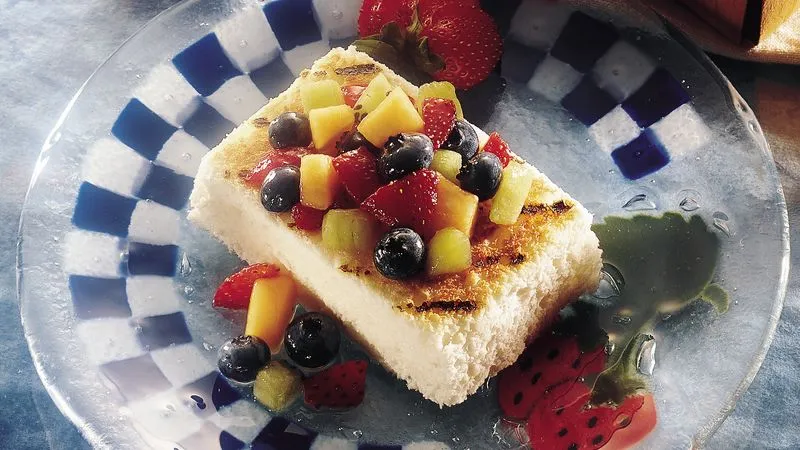 Grilled Angel Food Cake With Fresh Fruit Salsa