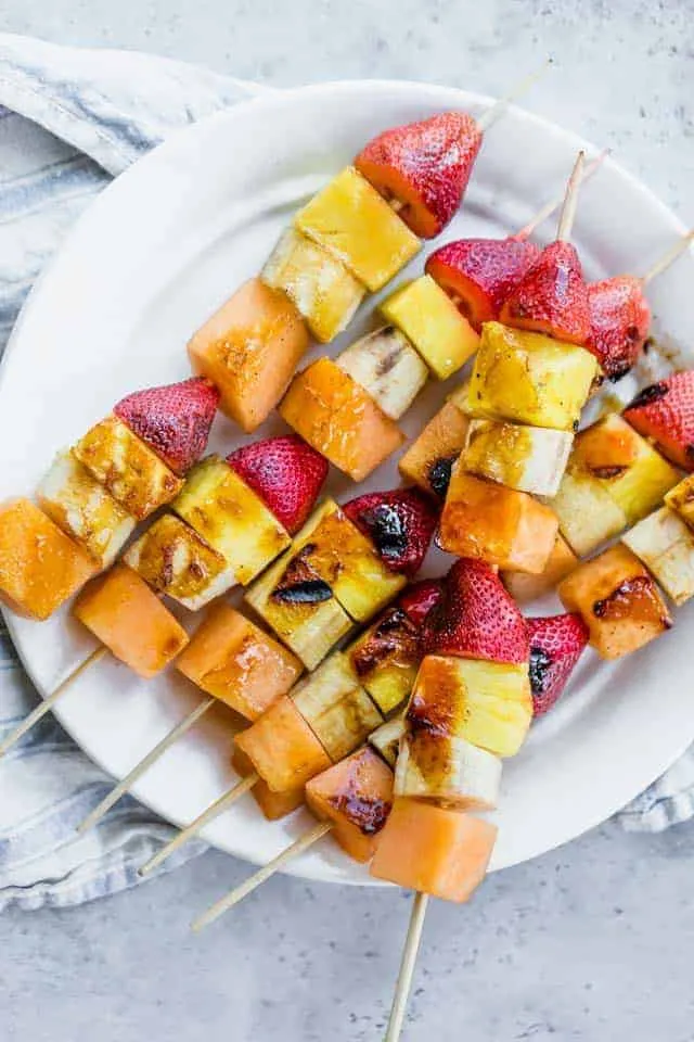 Grilled Banana And Pineapple Fruitsticks