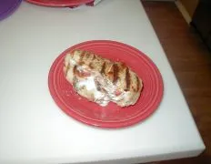 Grilled Basil Tomato Goat Cheese Chicken