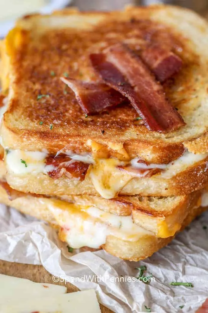 Grilled Cheese And Bacon Sandwich