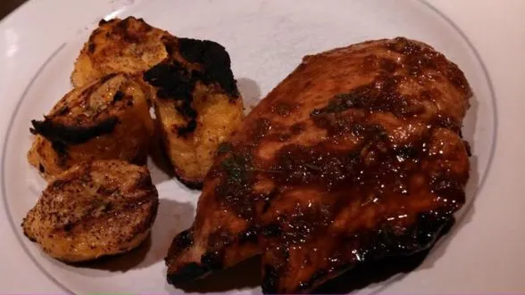 Grilled Chicken And Plantains, Jamaican-Style