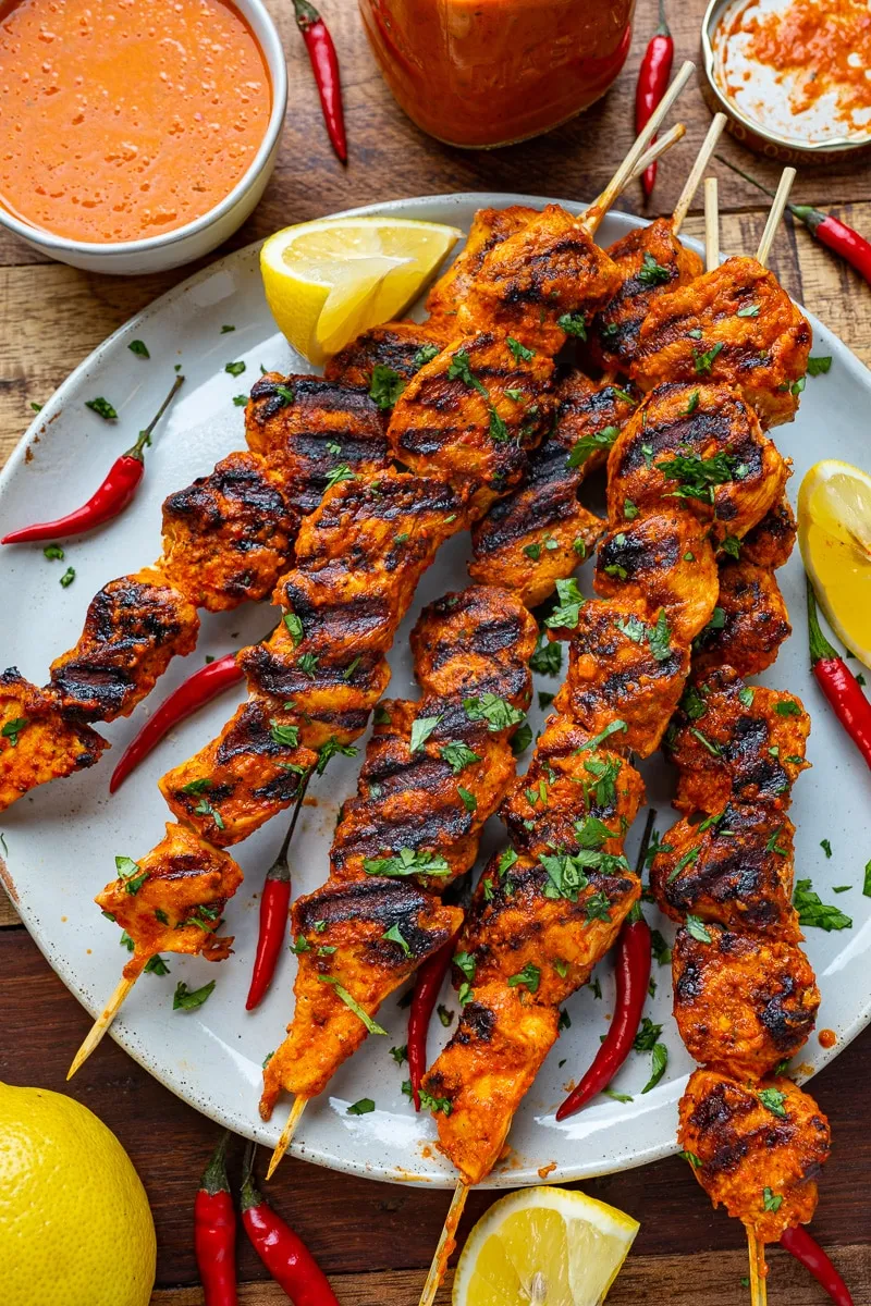 Grilled Chicken Skewers Peri- Peri