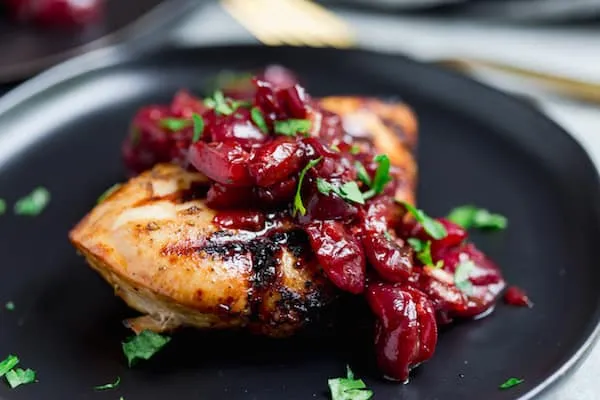 Grilled Chicken With Cherry Sauce