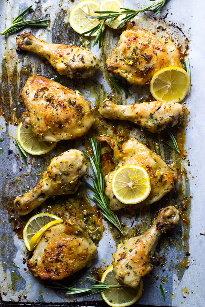 Grilled Chicken With Lemon, Rosemary, And