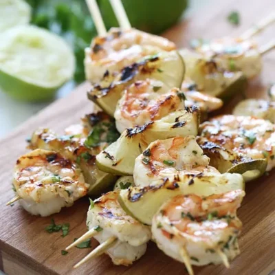 Grilled Cilantro Lime Shrimp Kebabs