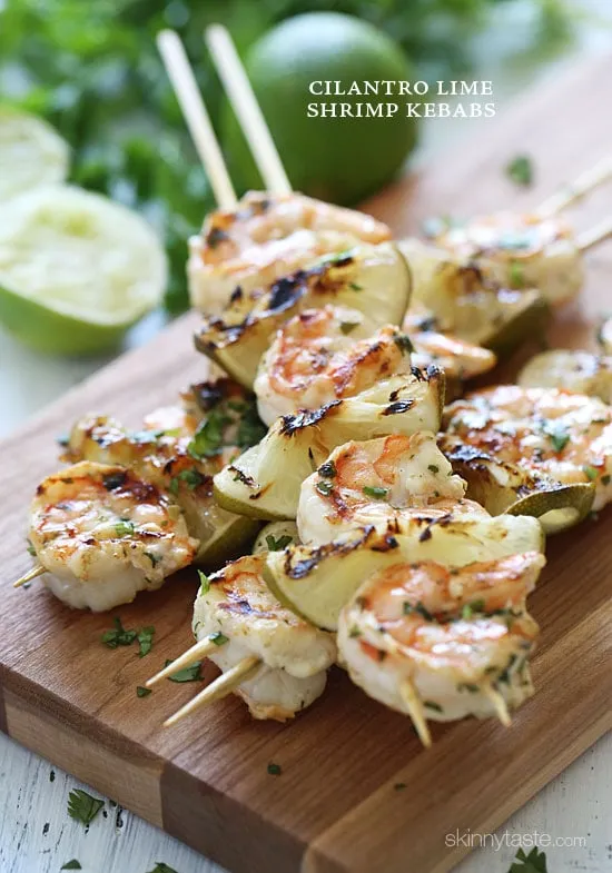 Grilled Cilantro Lime Shrimp Kebabs