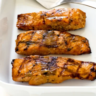 Grilled Dijon Maple Salmon