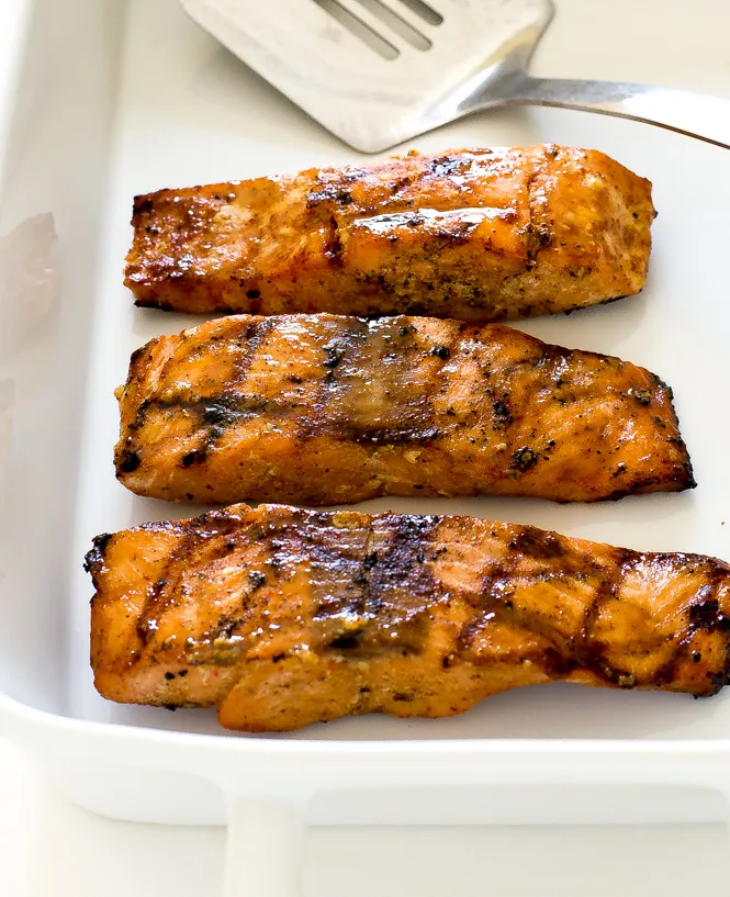 Grilled Dijon Maple Salmon