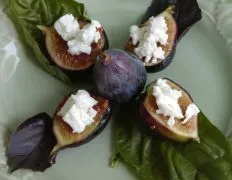 Grilled Figs Topped With Feta Cheese