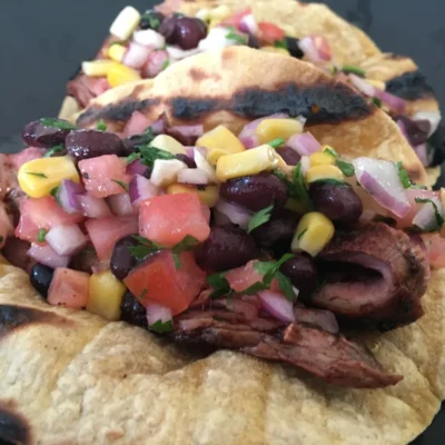 Grilled Flank Steak With Black Bean And Corn Salsa